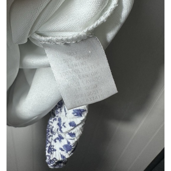 Altar'd State Dress Small S Blue White Floral Boho Festival Lace Trim Crochet - Picture 5 of 7